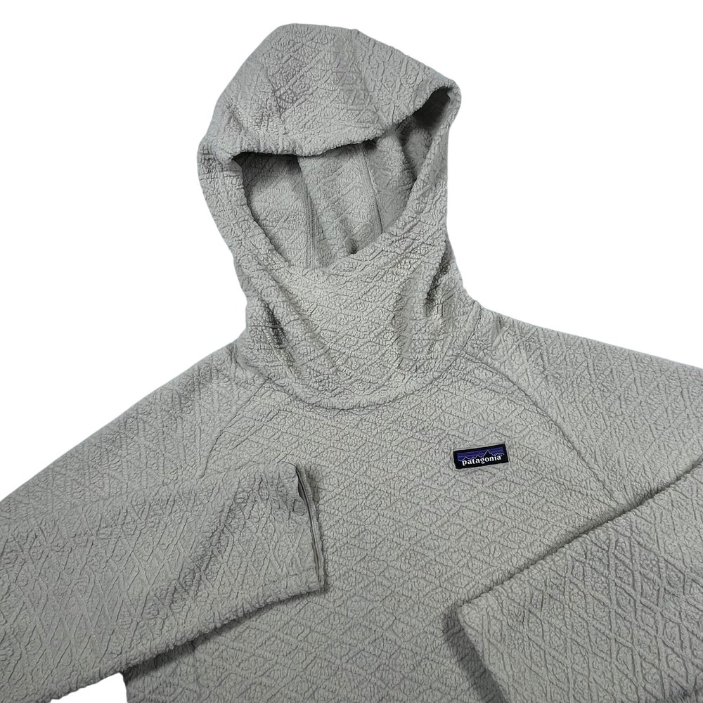 Patagonia Diamond Capra Hoody Women Medium Grey Fleece Pullover 25105